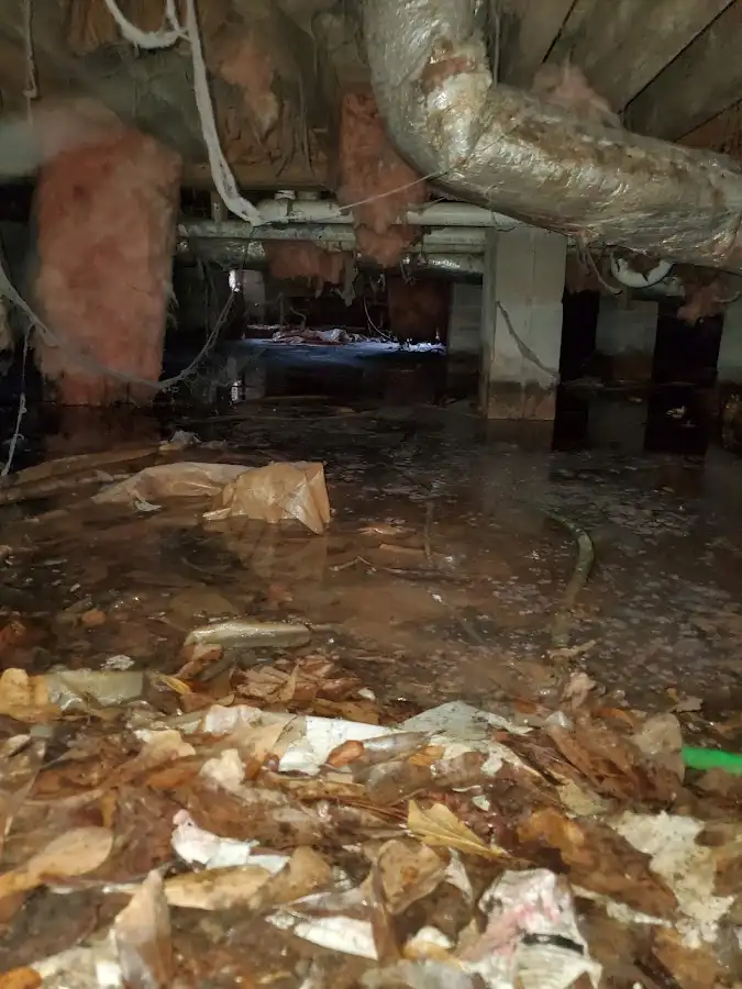 Crawl space flood assessment for Commercial Water Damage Restoration in Ruidoso